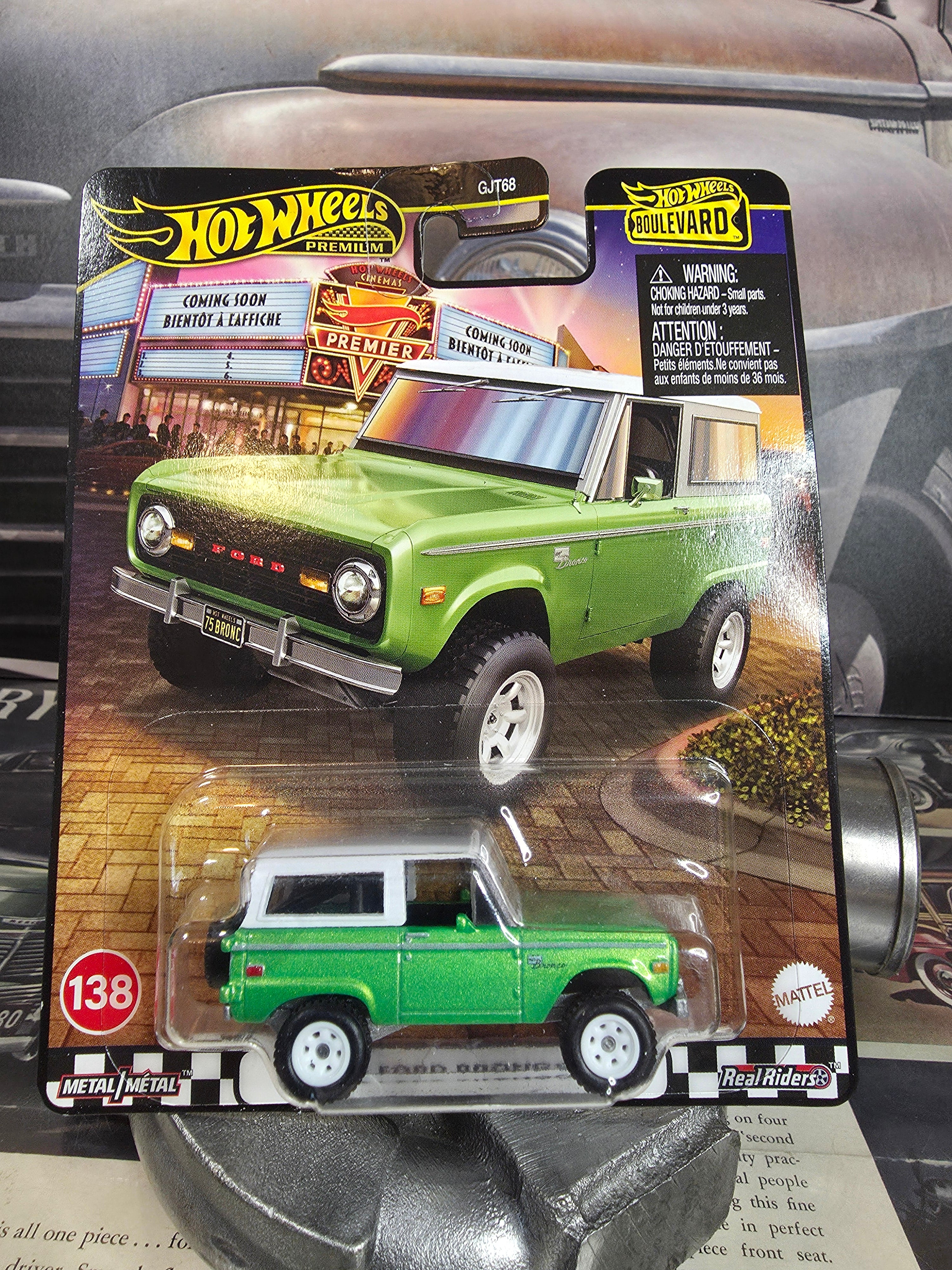 Hot Wheels Premium Boulevard #138 GREEN '75 Ford Bronco