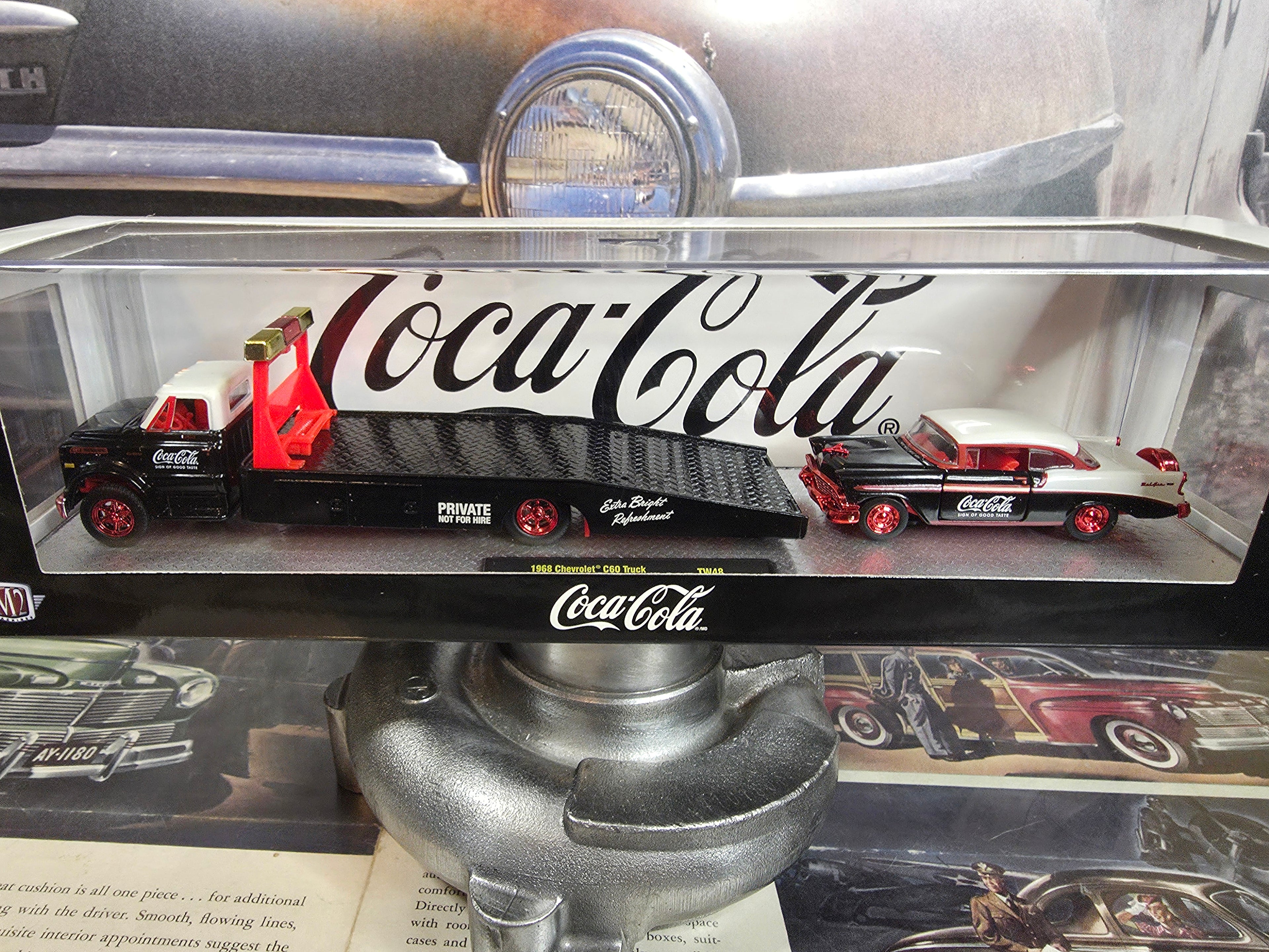 M2 Machines 1:64 Auto-Haulers Coca-Cola Release TW48 1968 Chevrolet C60 Truck & 1956 Chevrolet Bel Air