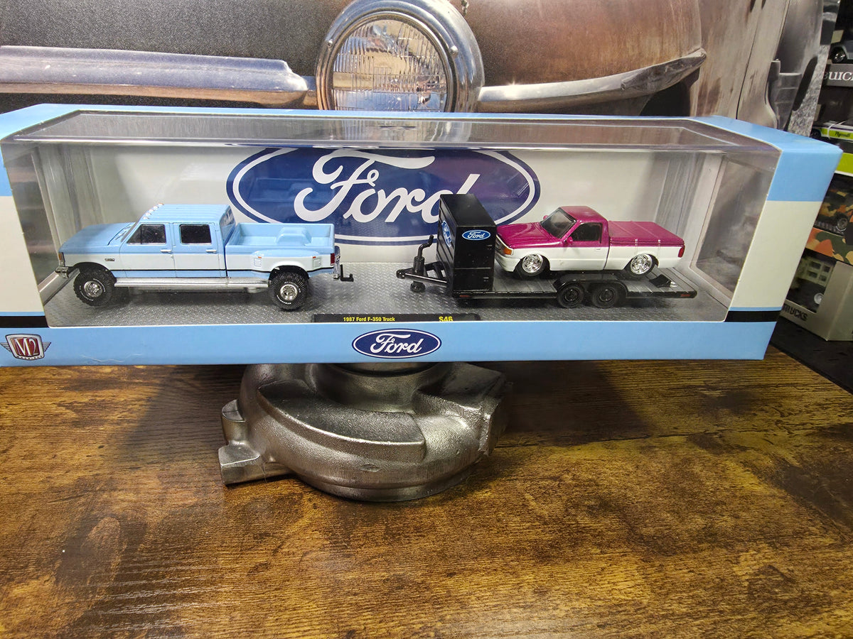 M2 Machines Auto Haulers 1987 Ford F-350 Dually Truck & 1995 Ford Ranger S46