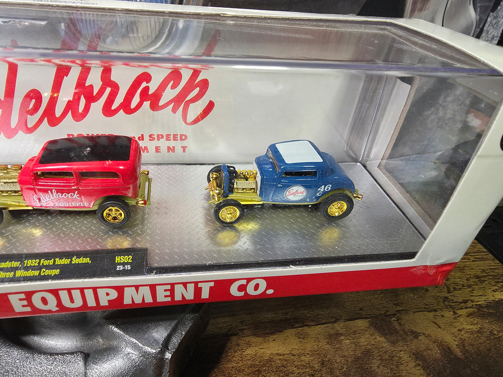 Chase M2 Machines 1:64 Edelbrock Equipment Co. Ford 3-Car Set 36000-HS02