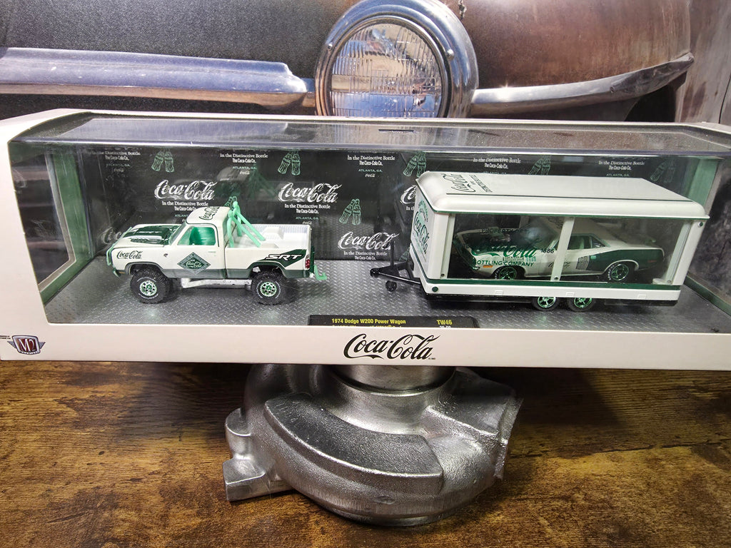CHASE M2 Machines Auto Hauler 1974 Dodge W200 Power Wagon & 1971 Hemi Cuda TW46