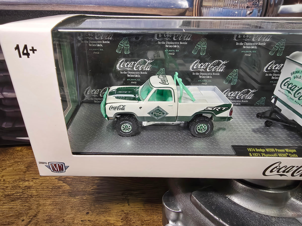 CHASE M2 Machines Auto Hauler 1974 Dodge W200 Power Wagon & 1971 Hemi Cuda TW46