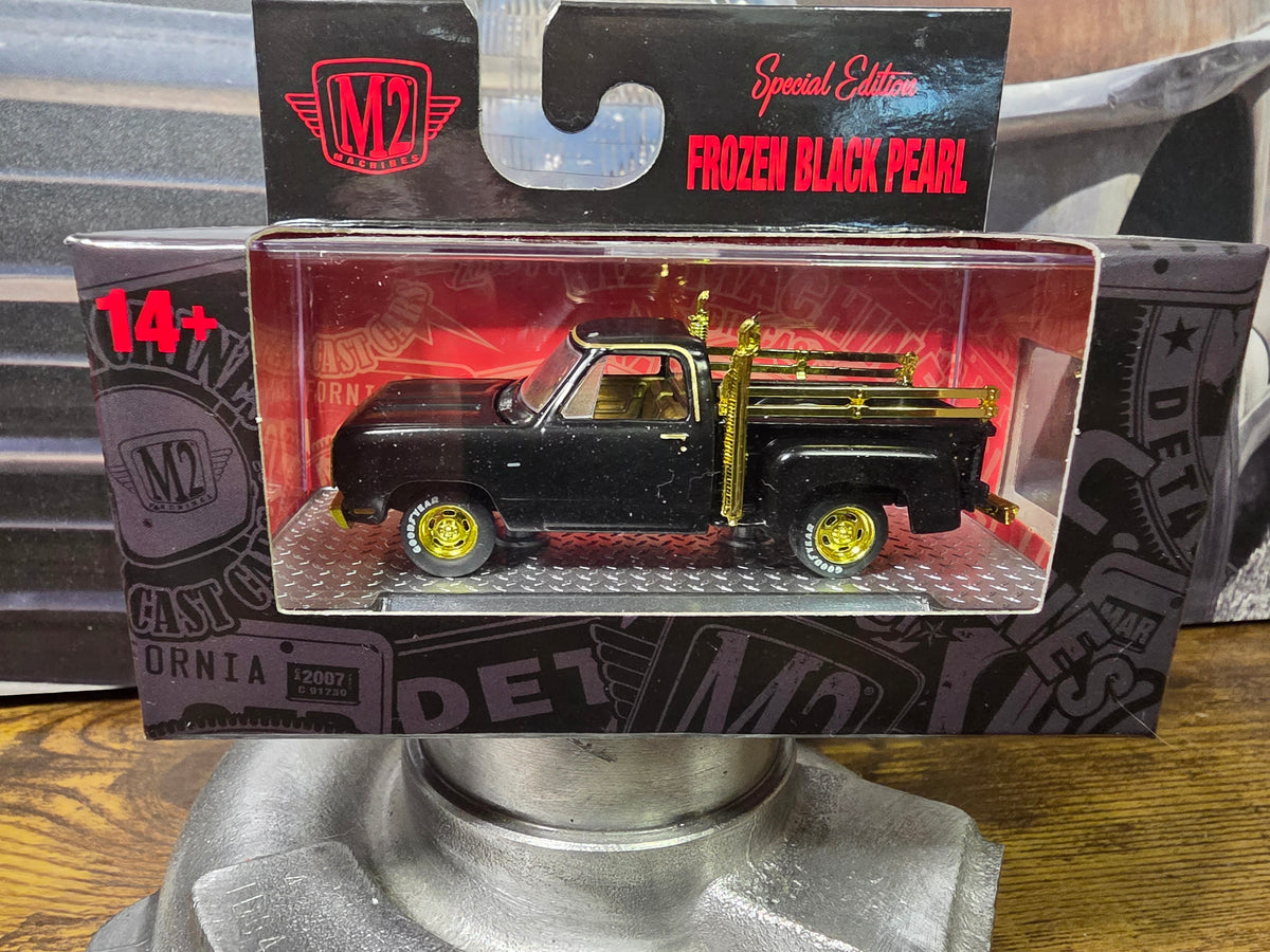 M2 Machines CHASE 2024 Frozen Black Pearl 1978 Dodge Adventurer 150 Truck WMTS20