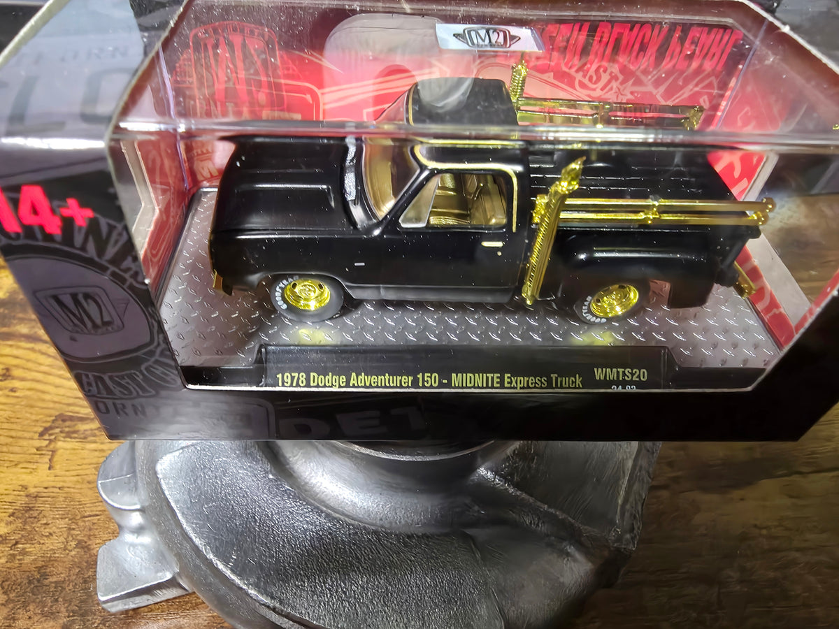 M2 Machines CHASE 2024 Frozen Black Pearl 1978 Dodge Adventurer 150 Truck WMTS20